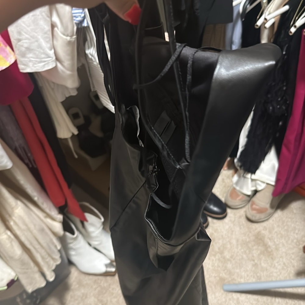 FAUX LEATHER SLIP DRESS - Picture 8 of 8